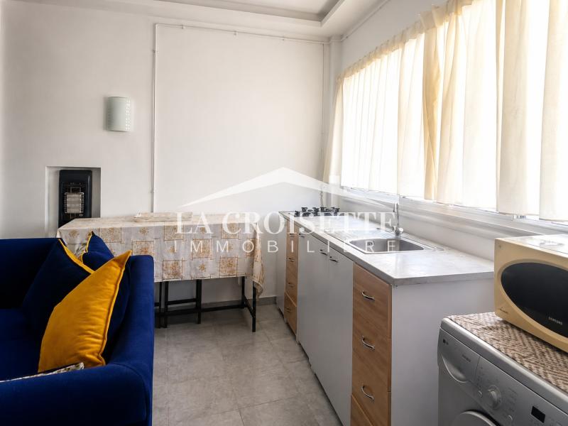 Appartement meublé S+1 avec jardin et piscine commune à La Marsa